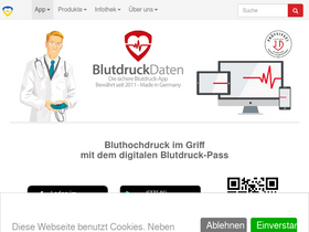 'blutdruckdaten.de' screenshot