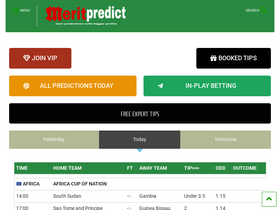 'meritpredict.com' screenshot