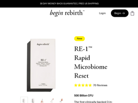 beginrebirth.com homepage screenshot
