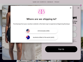 'beginningboutique.com.au' screenshot
