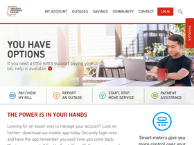 'indianamichiganpower.com' screenshot