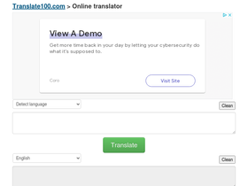 'translate100.com' screenshot