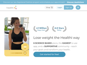 'healthiapp.com' screenshot