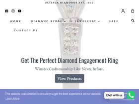 patialadiamonds.com homepage screenshot