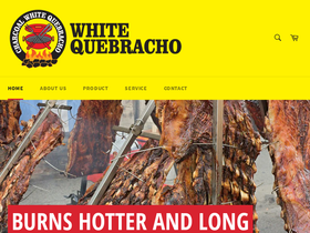 charcoalwhitequebracho.com homepage screenshot