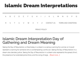 'islamicdreaminterpretations.com' screenshot