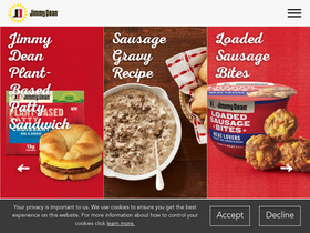 'jimmydean.com' screenshot
