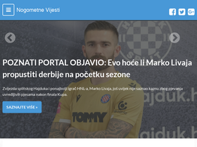 'nogometne-vijesti.hr' screenshot