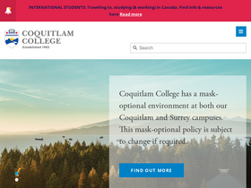 'coquitlamcollege.com' screenshot