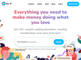 'ko-fi.com' screenshot