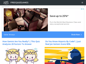 'freequizgames.com' screenshot