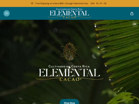 Elemental Cacao website screenshot