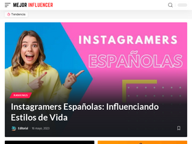 'mejorinfluencer.com' screenshot