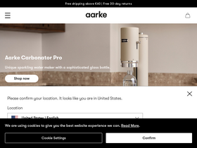 'aarke.com' screenshot