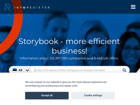 'inforegister.ee' screenshot