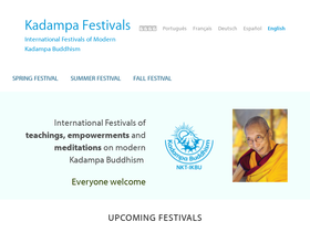 'kadampafestivals.org' screenshot