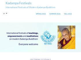 'kadampafestivals.org' screenshot