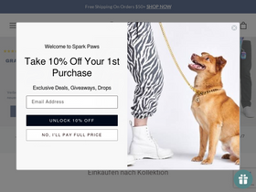 Sparkpaws website screenshot