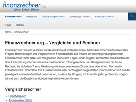 'finanzrechner.org' screenshot
