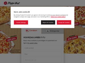 'pizzahut.fr' screenshot