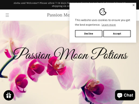 passionmoonpotions.com homepage screenshot