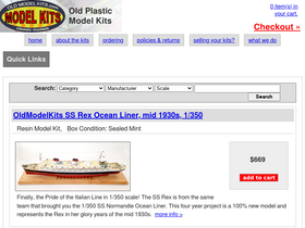 'oldmodelkits.com' screenshot