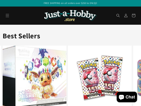 justahobby.store homepage screenshot