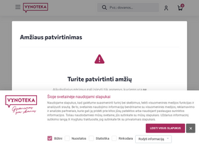 'vynoteka.lt' screenshot