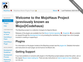 'mojohaus.org' screenshot