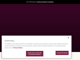 'flemingssteakhouse.com' screenshot
