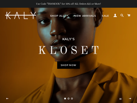 shopkaly.com homepage screenshot