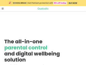 'qustodio.com' screenshot