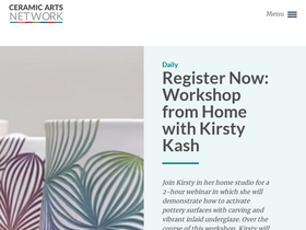 'ceramicartsnetwork.org' screenshot