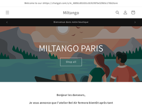 miltango.com homepage screenshot