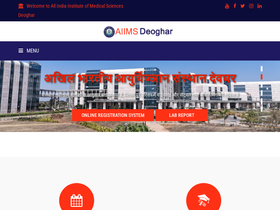'aiimsdeoghar.edu.in' screenshot