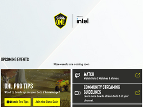 'esl-one.com' screenshot