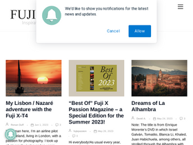 'fujixpassion.com' screenshot
