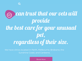 'unusualpetvets.com.au' screenshot