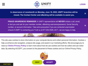 'unifyfcu.com' screenshot