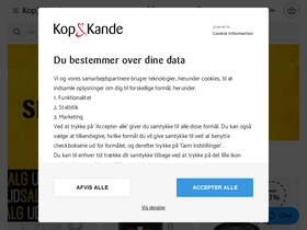 'kundeservice.kop-kande.dk' screenshot