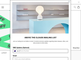 'abovethecloudsstore.com' screenshot