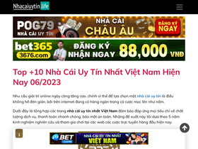 'nhacaiuytin.life' screenshot