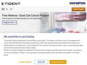 'olympus-lifescience.com' screenshot