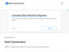 'multi-converter.com' screenshot