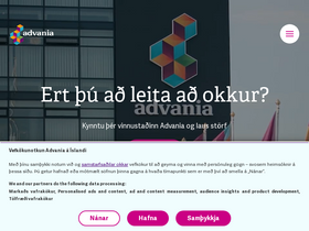 'advania.is' screenshot