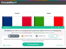 'cyclingpro.net' screenshot