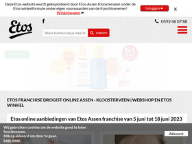 'etosdrogistonlineassen.nl' screenshot