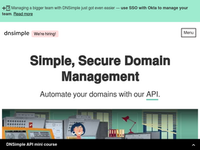 'dnsimple.com' screenshot