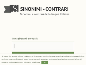 'sinonimi-contrari.it' screenshot