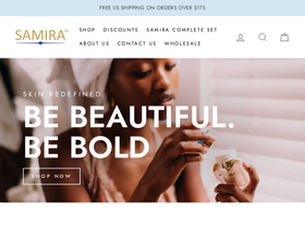 samiracosmetics.com homepage screenshot